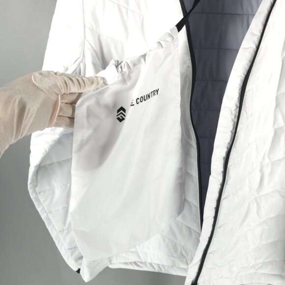 NWT FREE COUNTRY‎ Full Zip White Outside Jacket w/Pockets 513LOF2220 Size M - Picture 9 of 12